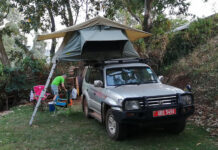 Landcruiser with Rooftop tent