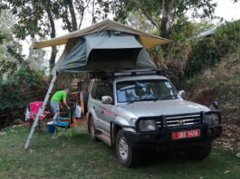 Landcruiser with Rooftop tent