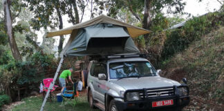 Landcruiser with Rooftop tent